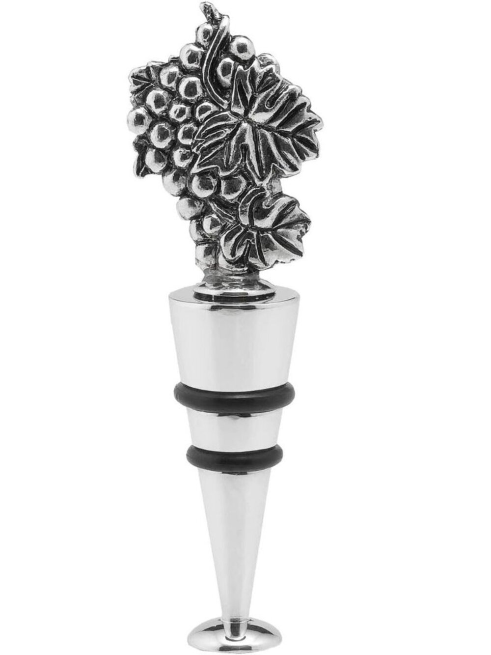 Wine Bottle Stopper Whimsical Wine Stopper Grapes 4" x 1 1/2" Wine Things Zinc A